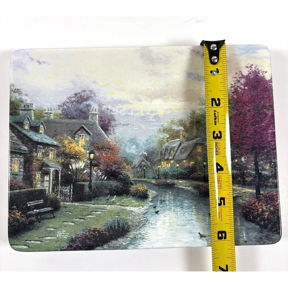 3 Thomas Kinkade Lamplight Brooke-County-Lane Plates Bradford Exchange 1997 READ